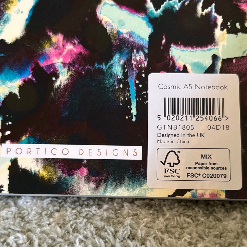 Colorful Cosmic NOTE Abstract Notebook Journal NWT lined 70 pgs - Picture 9 of 14